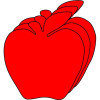 Creative Shapes Etc 4.5 x 4 in. Small Single Color Creative Cut-Out Red Apple - 31 Sheets per Pack