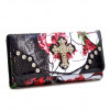 Gold Rush WC99-RD & CAM Western Rhinestone Cross Accent Wallet - Red & Camouflage