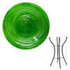 Songbird Essentials Hunter Green Glass Birdbath with Stand