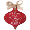 Lighthouse Christian Products Red Barnwood - Hope Ornament