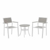 Blue Wave 3 Piece EZ-Care Steel Frame Patio Set Slate Gray