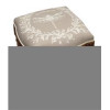123 Creations Taupe Dragonfly Upholstered Wooden Vanity Stool Wood Stain