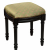 123 Creations Olive Dragonfly Upholstered Vanity Stool Black