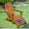 International Caravan Outdoor Adirondack Chair with Footrest