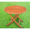 International Caravan Outdoor 38 in. Round Folding Table