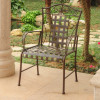 International Caravan Mandalay Iron Chair Rustic Brown - Set of 2