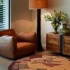 Glitzy Rugs 8 x 8 ft. Hand Tufted Wool Contemporary Round Area Rug Multi Color
