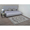 Glitzy Rugs 6 x 9 ft. Machine Woven Crossweave Polyester Oriental Rectangle Area Rug, Beige & Black