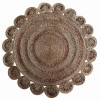 Glitzy Rugs 6 ft. 7 in. x 6 ft. 7 in. Hand Woven Jute Eco-Friendly Oriental Round Area Rug Natural