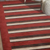 Glitzy Rugs 9 x 12 ft. Hand Knotted Gabbeh Wool Contemporary Rectangle Area Rug, Red & Brown