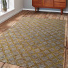 Glitzy Rugs 5 x 8 ft. Hand Woven Kilim Jute Eco-Friendly Oriental Rectangle Area Rug, Beige & Gold