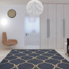 Glitzy Rugs 9 x 12 ft. Hand Tufted Wool Contemporary Rectangle Area Rug, Blue & Beige