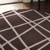 Glitzy Rugs 8 x 8 ft. Hand Tufted Wool Round Geometric Area Rug Brown