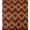 Glitzy Rugs 8 x 10 ft. Hand Knotted Wool Geometric Rectangle Area Rug, Red & Gold