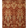 Glitzy Rugs 6 x 9 ft. Hand Knotted Wool Floral Rectangle Area Rug, Red & Gold