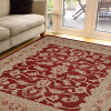 Glitzy Rugs 10 x 10 ft. Hand Tufted Wool Oriental Square Area Rug, Red & Gold