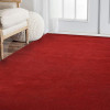 Glitzy Rugs 8 x 10 ft. Hand Knotted Gabbeh Wool Solid Rectangle Area Rug Red