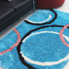 Glitzy Rugs 9 x 12 ft. Hand Tufted Shag Polyester Geometric Rectangle Area Rug Turquoise