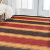 Glitzy Rugs 6 x 9 ft. Hand Knotted Gabbeh Wool Contemporary Rectangle Area Rug, Brown & Gold