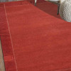Glitzy Rugs 6 ft. 7 in. x 9 ft. 10 in. Hand Knotted Tibbati Wool Contemporary Rectangle Area Rug Light Red