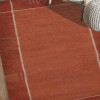 Glitzy Rugs 5 ft. 7 in. x 7 ft. 10 in. Hand Knotted Tibbati Wool Contemporary Rectangle Area Rug Dark Orange