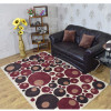Glitzy Rugs 9 x 12 ft. Hand Tufted Wool Contemporary Rectangle Area Rug, Beige & Red