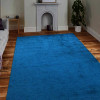 Glitzy Rugs 8 x 10 ft. Hand Knotted Gabbeh Silk Solid Rectangle Area Rug Blue