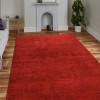 Glitzy Rugs 6 x 9 ft. Hand Knotted Gabbeh Silk Solid Rectangle Area Rug Light Red