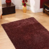 Glitzy Rugs 8 x 10 ft. Hand Tufted Shag Polyester Area Rug - Red White Solid