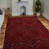 Glitzy Rugs 8 x 10 ft. Hand Knotted Gabbeh Silk Geometric Rectangle Area Rug Red