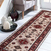 Glitzy Rugs 2 ft. 6 in. x 10 ft. Hand Knotted Afghan Wool & Silk Kazak Runner Rug, Gold & Red