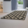 Glitzy Rugs 8 x 10 ft. Hand Tufted Wool Geometric Rectangle Area Rug, Beige & Black