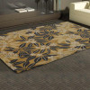 Glitzy Rugs 9 x 12 ft. Hand Tufted Floral Rectangle Wool Area Rug Gold
