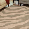 Glitzy Rugs 8 x 11 ft. Hand Tufted Wool Contemporary Rectangle Area Rug, Beige & Brown