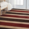 Glitzy Rugs 6 x 9 ft. Hand Knotted Gabbeh Wool Contemporary Rectangle Area Rug, Brown & Beige