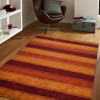 Glitzy Rugs 10 x 13 ft. Hand Knotted Gabbeh Silk Contemporary Rectangle Area Rug, Gold & Red