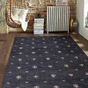 Glitzy Rugs 8 x 11 ft. Hand Knotted Gabbeh Silk Contemporary Rectangle Area Rug, Charcoal & White