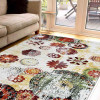 Glitzy Rugs 9 x 12 ft. Machine Woven Heatset Polypropylene Floral Rectangle Area Rug Beige