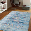 Glitzy Rugs 10 x 13 ft. Machine Woven Crossweave Polyester Oriental Rectangle Area Rug Blue