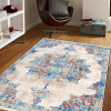 Glitzy Rugs 4 ft. 8 in. x 6 ft. 9 in. Machine Woven Crossweave Polyester Oriental Rectangle Area Rug Multi Color