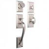 Rockwell Savoy Handle Set with Helmsley Knob Brushed Nickel