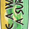 Smart Blonde 17 x 4.5 in. Save A Wave Ride A Surfer Novelty Metal Surfboard Sign