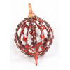 Distinctive Designs 8 in. Plastic Hanging Oval Ornament, Red - Pack of 6