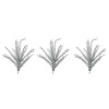 Admired by Nature 23 in. Glitter Filigree Leaf Spray Christmas Decor Silver - Set of 3
