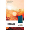 NavPress Message Deluxe Gift Bible - Crosshatch Denim Leather Look