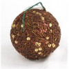 Distinctive Designs 80 mm Sequin Ball Ornament, Brown