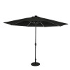Blue Wave 11 ft. Calypso II Fiesta Octagonal Market Umbrella with Solar LED Strip Lights, Black - Breez-Tex