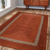 Glitzy Rugs 6 x 9 ft. Hand Woven Jute Eco-friendly Oriental Area Rug Orange