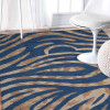 Glitzy Rugs 8 x 10 ft. Hand Tufted Wool Contemporary Rectangle Area Rug Blue