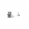 Sargent Office Mortise Trim Only with P Lever & LN Rose, Satin Chrome